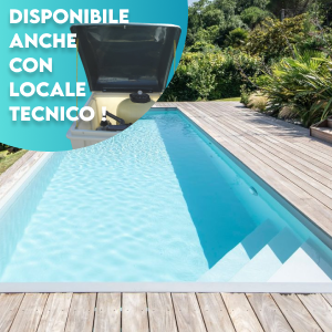 Piscina interrata kit pannelli acciaio rettangolare 6x3 h120