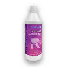 RED-DET detergente sgrassatore 1L, bordo piscina in cemento, pavimentazioni bordo piscina trattamento