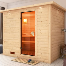 Sauna finlandese Fiordaliso in massello 40 mm