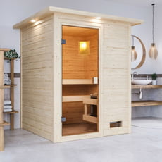 Sauna finlandese da interno in massello Sara 38 mm